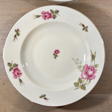 Deep plate / Soup plate / Pasta plate - Rosenthal, Germany - decor of pink roses