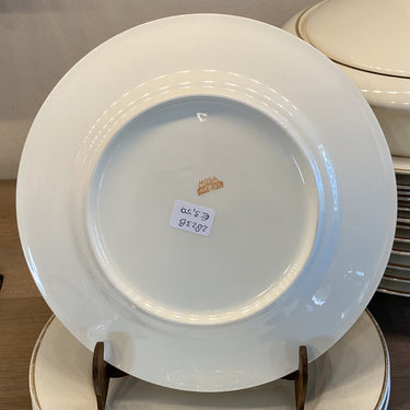 Essteller - Mosa - cremeweiß mit goldfarbenem Rand