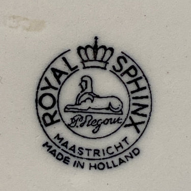 Speiseteller - Royal Sphinx - P. Regout - Dekor OLD BRIDGE blau