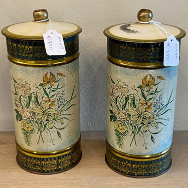 Dose - hohes Modell mit Deckel - VICTORIA - Bild eines Blumenstraußes