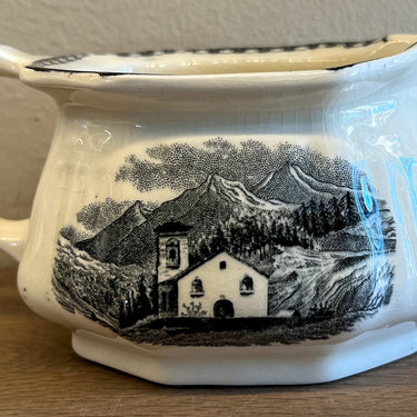 Melkkan - Societe Ceramique Maestricht - décor LANDSCHAP zwart/wit
