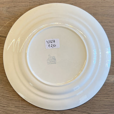 Breakfast plate / Dessert plate - Petrus Regout - decor with a yellow/purple flower