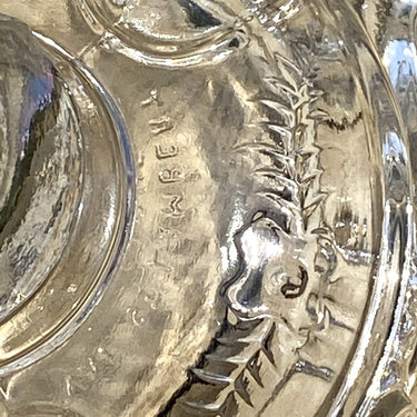 Candlestick - glass - Val Saint Lambert (Val St. Lambert) marked in base - Sacred Heart