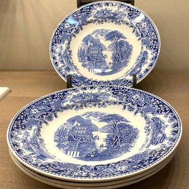 Deep plate / soup plate / assiette creuse / soup plate / Suppenteller - Petrus Regout - decor CASTILLO blue