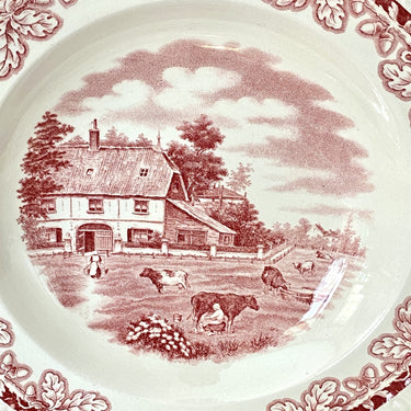 Diep bord / soepbord / pasta bord - Société Céramique Maestricht - décor BOERENHOEVE ROOD