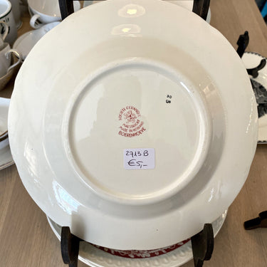 Diep bord / soepbord / pasta bord - Société Céramique Maestricht - décor BOERENHOEVE ROOD