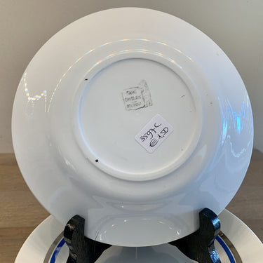 Breakfast plate - St. Ghislain - decor with silver/blue line